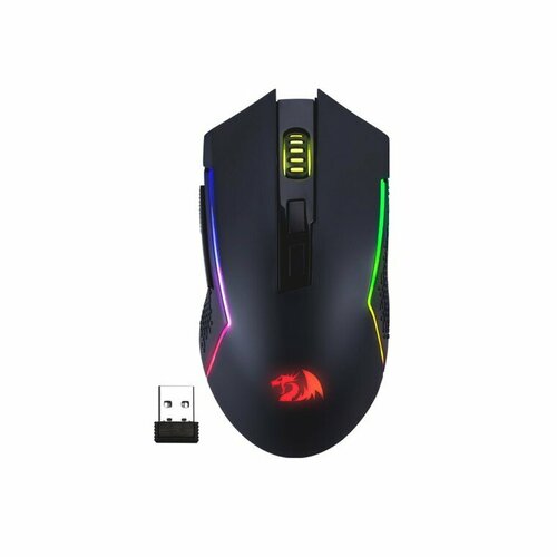 Мышь Redragon Trident, черный (71431) redragon беспроводная игровая мышь trident rgb 8000 dpi б п 3 режима [71431]