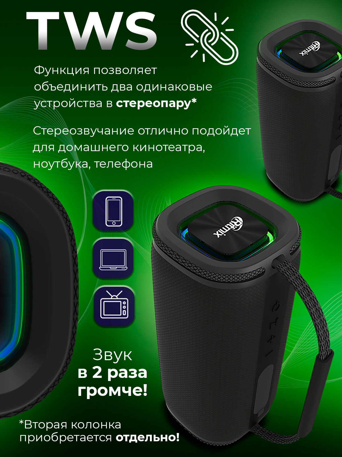 Акустическая система Ritmix SP-330B black