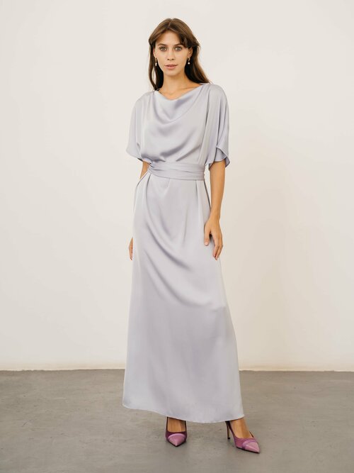 Платье Модный Дом Виктории Тишиной, размер M, серый, серебряный