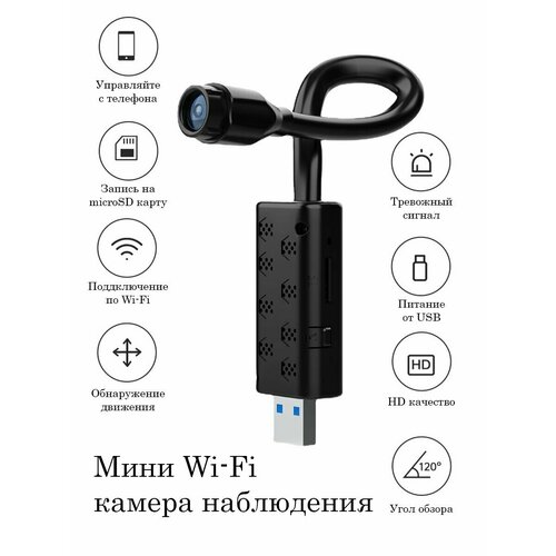 Мини WiFi IP камера видеонаблюдения с удалённым доступом 239000₽