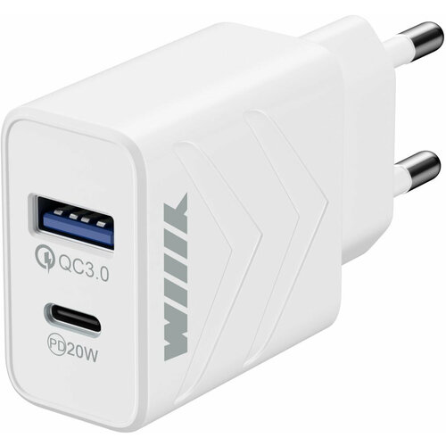 Сетевое зар./устр. Wiiix UNN-4-2-03-QCPD 20W 3A (PD+QC) USB-C/USB-A белый зарядное устройство сетевое wiiix unn 4 2 03 qcpd 20w 3a pd qc белый
