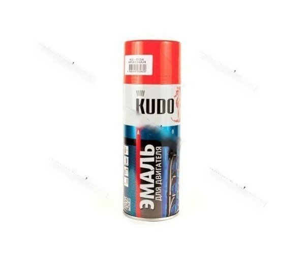 Краска для двигателя красная kudo ku-5134 520мл аэрозольная