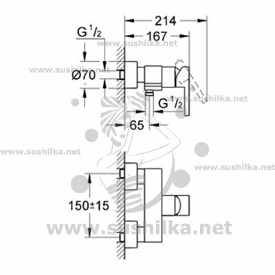 Смеситель для душевой кабины GROHE - фото №16