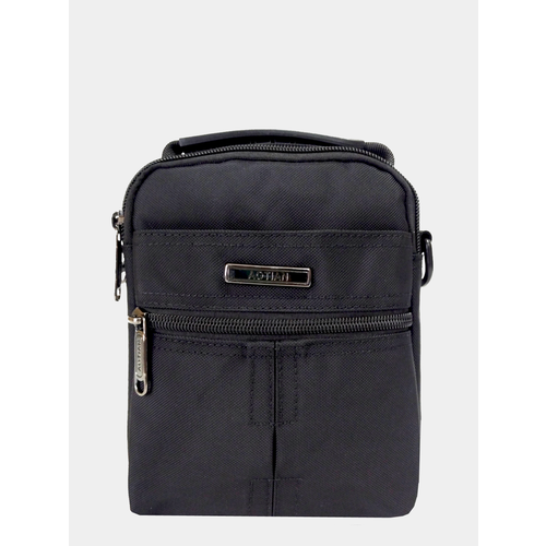 фото Сумка мессенджер luckyclovery сумка 3763 черная повседневная, внутренний карман, серый