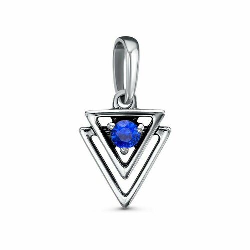 фото Подвеска красная пресня, серебро, 925 проба, оксидирование, размер 1.8 см.