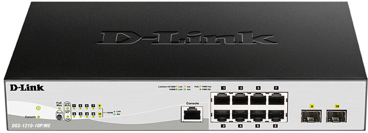 D-Link DGS-1210-10P/ME/B1A Коммутатор DGS-1210-10P/ME/B1A