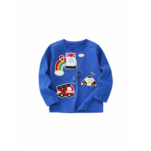 Свитшот Happy leo, размер 100, синий