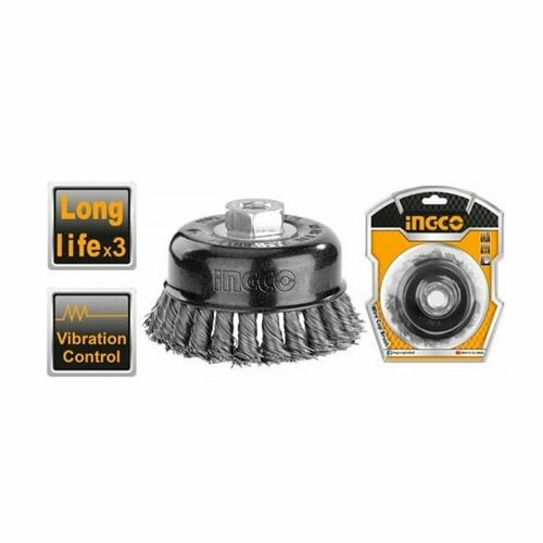 Щетка для УШМ 75мм (0,3мм) чашка провол. WB10755 INGCO INDUSTRIAL ушм ingco powertools ingco ag90028