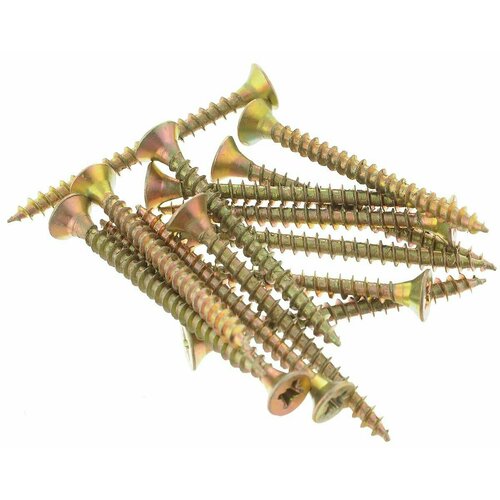 Саморез, шуруп универсальный 5х50 желтый цинк 200 штук