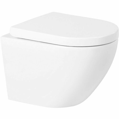 Унитаз подвесной безободковый BelBagno SFERA-R BB046CHR/BB865SC унитаз belbagno sfera r bb046chr