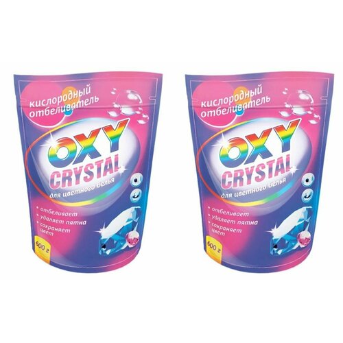 Oxy crystal Кислородный отбеливатель для цветного белья, 600 г, 2 уп