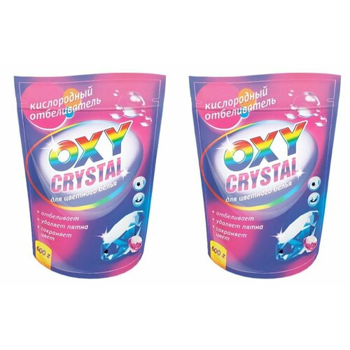 Oxy crystal Кислородный отбеливатель для цветного белья, 600 г, 2 уп