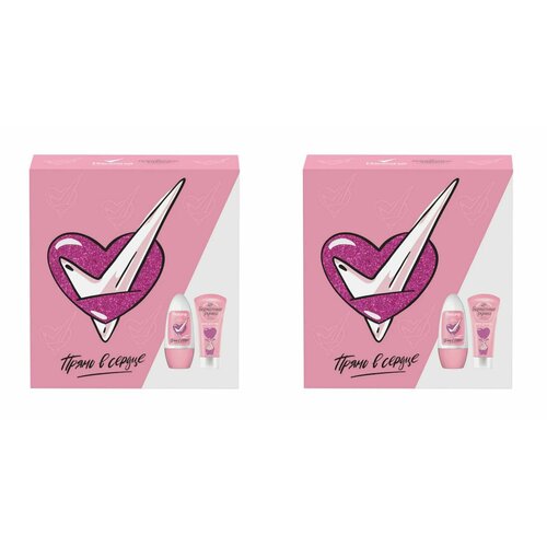 Rexona Подарочный набор Прямо в сердце, роликовый дезодорант и крем для рук, 2 уп