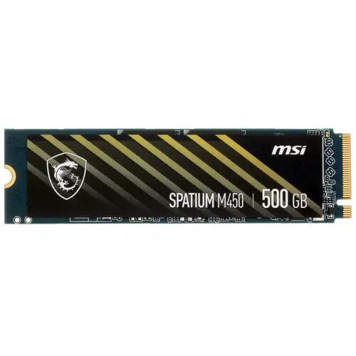 Твердотельный накопитель SSD MSI 500GB PCIe 4.0 NVMe M.2 SPATIUM M450 (S78-440K220-P83)