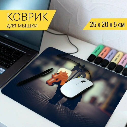 Коврик для мыши с принтом Лего, игрушка, игрушки 25x20см.