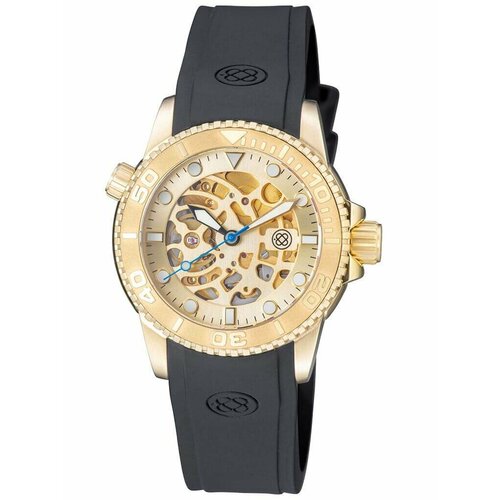 фото Наручные часы deep blue 40mmskelg, золотой, черный
