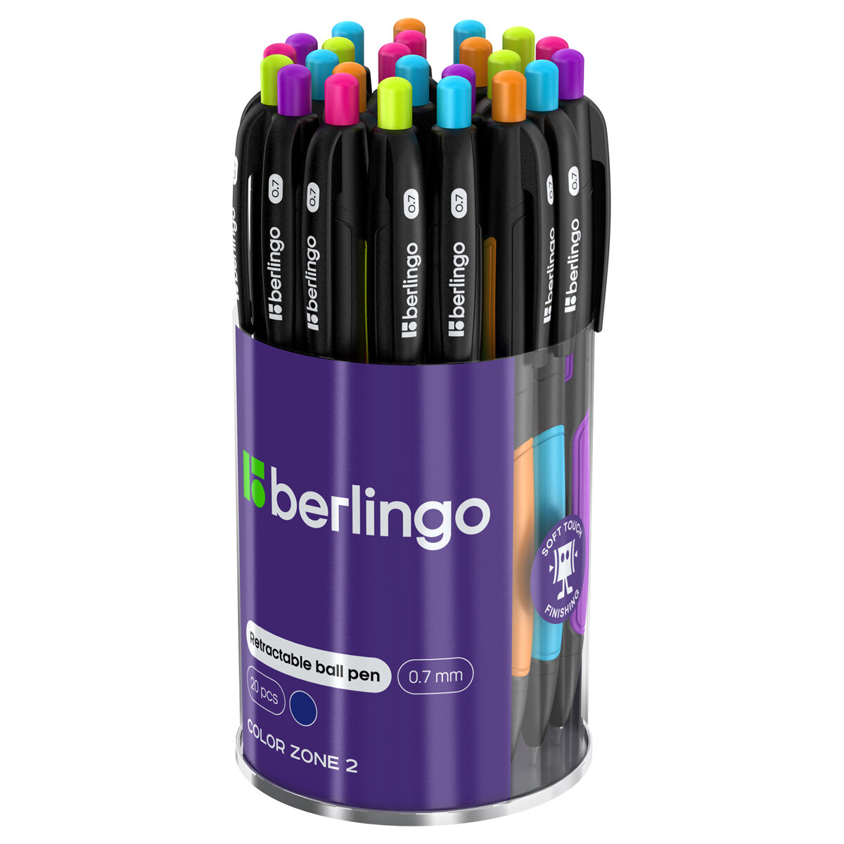 Ручка Berlingo Color Zone автоматическая шариковая синяя 0.7мм - фото №6