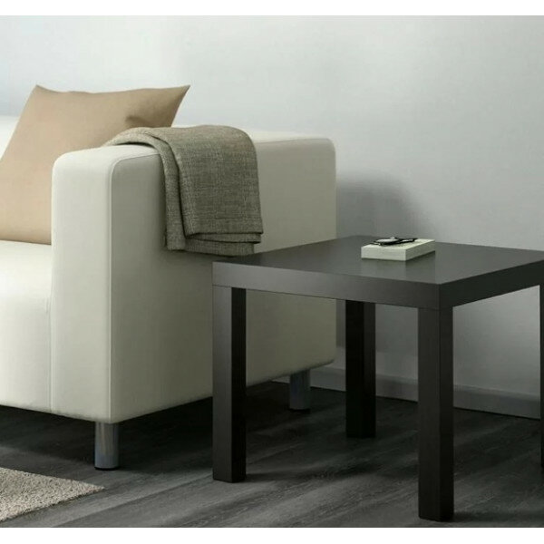 IKEA LACK (икеа ЛАКК) Придиванный столик, черно-коричневый, 55x55 см