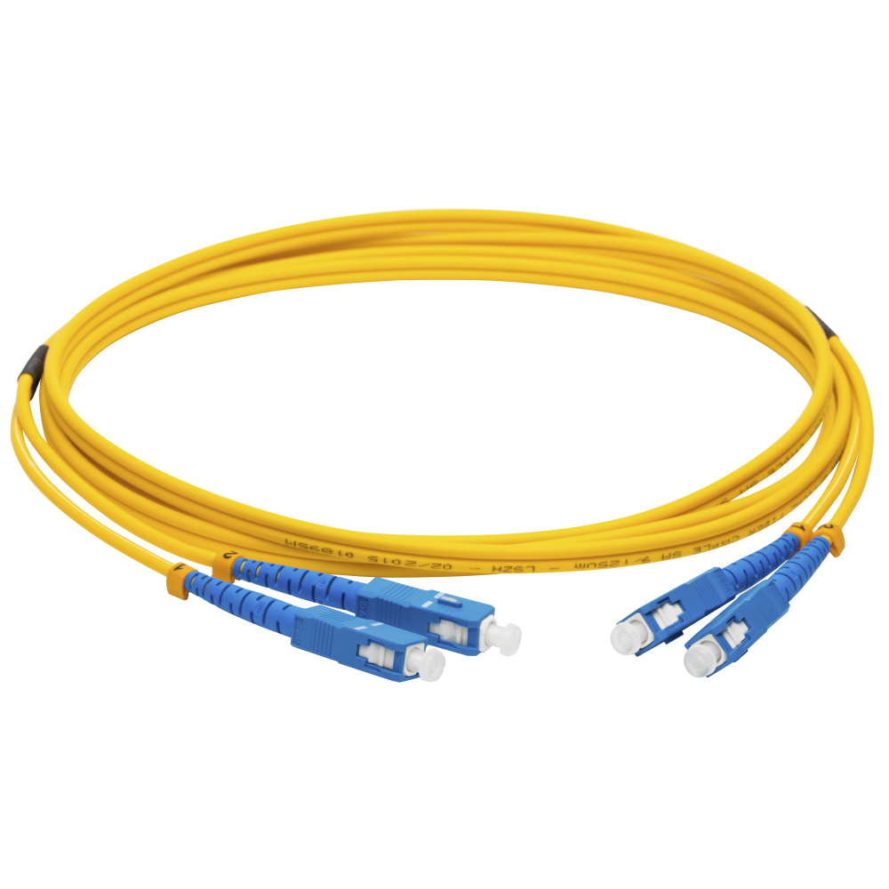 NEWMAX Оптический патч-корд NM дуплексный SC/UPC-SC/UPC SM G.652D 3.0мм желтый 1м NM-2SC-2SC/SU-1.0