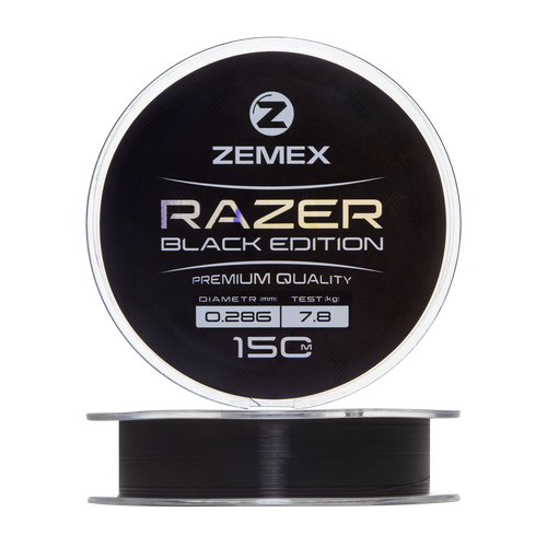 Леска для рыбалки Zemex Razer Black Edition 0,286мм 150м (black) пауэрбанк black edition именной