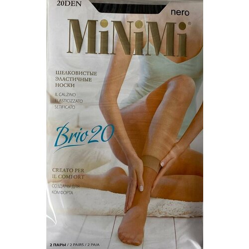 Носки MiNiMi, 20 den, 6 пар, размер 0 (one size), черный носки minimi 20 den 6 пар размер 0 one size белый