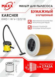 Патронный фильтр бумажный улучшенный для пылесоса Karcher KWD 1 W V-12/2/18