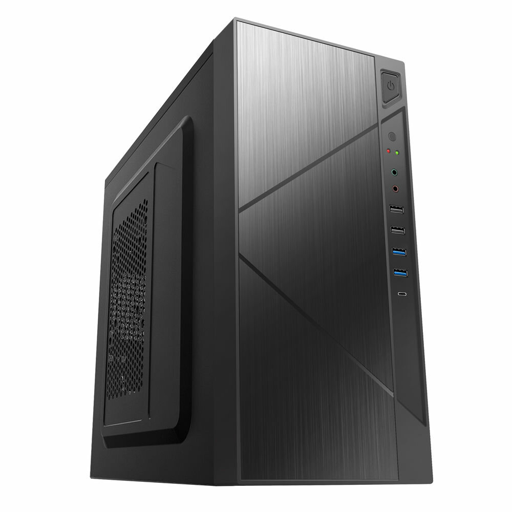 Корпус MiniTower Foxline FZ-059 450W black (mATX, 2xUSB2.0, 2xUSB3.0) (FZ-059-SX450R-U32C)