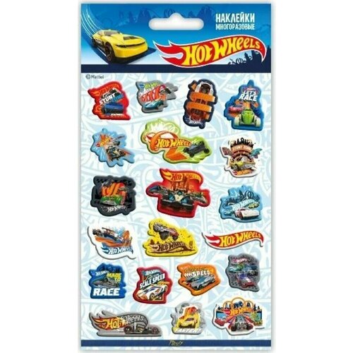 Наклейки объемные Hot Wheels, набор №1, 11*20 см, 1 шт. АКС-8