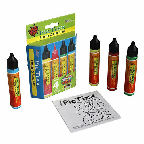 Набор аппликаторов PicTixx Hobby Line для объемн. линий/ 4х29 мл