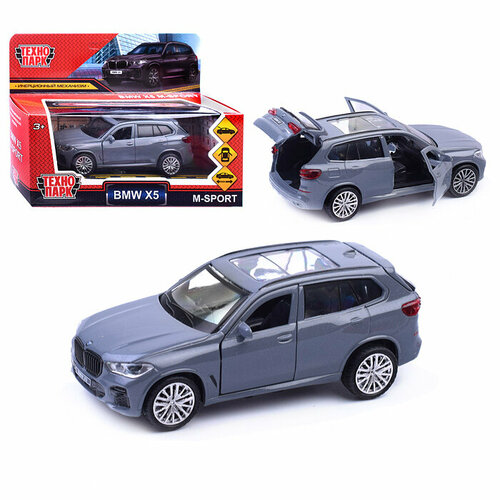Машина металл BMW X5 M-SPORT 12 см, двери, багаж, инерц, мокрый асфальт, в коробке машина металл bmw x6 12 см двери багаж синий инер в коробке