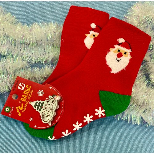 Носки Вальс размер 12-24, красный, белый носки новогодние детские утепленные от 6 до 18 месяцев с тормозами