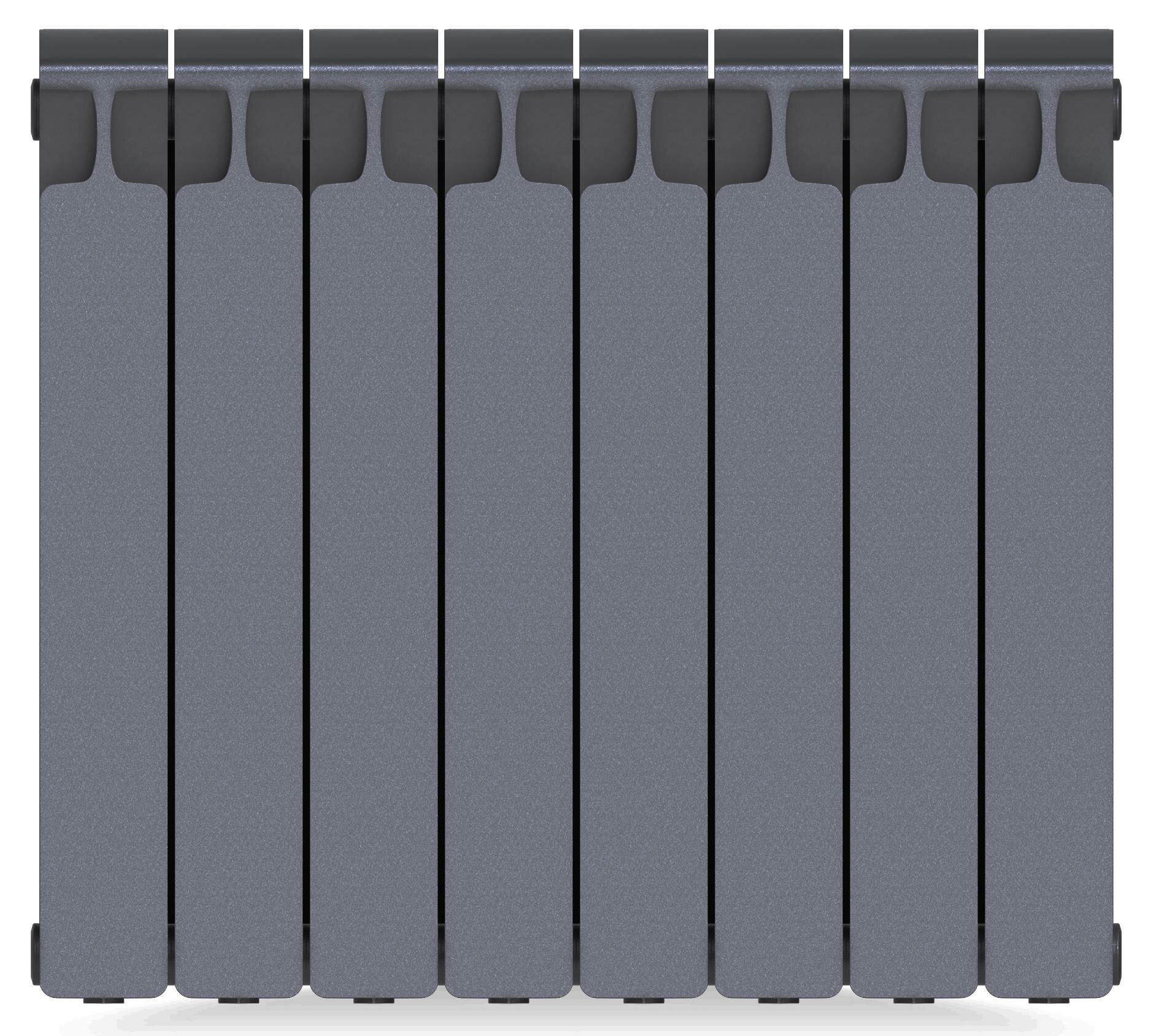 фото Радиатор биметаллический Rifar Monolit 500 x8 секций, серый