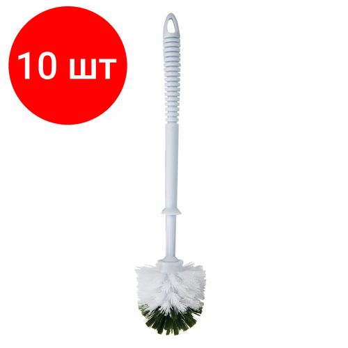 Комплект 10 шт Ерш для унитаза любаша без подставки пластик бело-зеленый 603628 2459₽