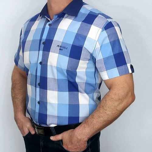 Рубашка MAKSIS-S, размер 2XL, голубой