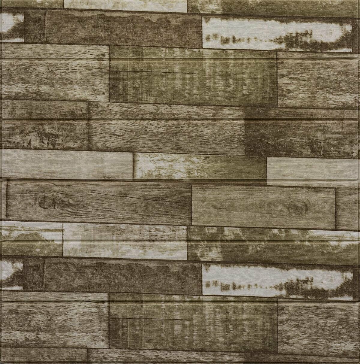 Стеновая панель "3D Деревянная мозаика" 70x70 самоклеящаяся 1 шт