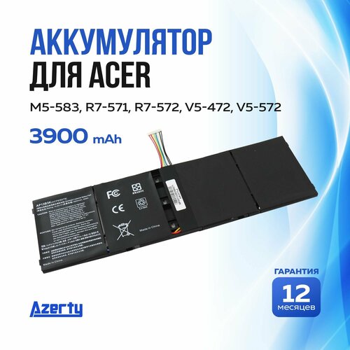 Аккумулятор AP13B3K для Acer M5-583 / R7-571 / R7-572 / V5-472 / V5-473 / V5-572 3900mAh вентилятор кулер для ноутбука acer v5 472 v5 472p v5 572g v7 481g v7 581g vga org p n dfs400805l10t