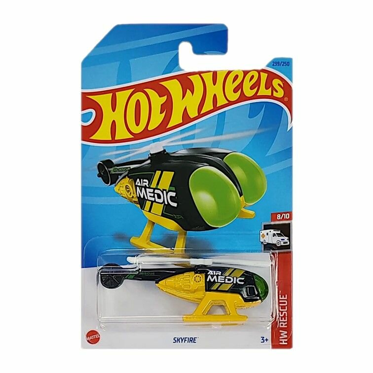 HKJ23 Машинка игрушка Hot Wheels металлическая коллекционная Skyfire желтый; черный