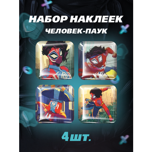 фото 3d наклейка на телефон, набор объемных наклеек человек паук инди паук indi-spider российская фабрика виниловых наклеек