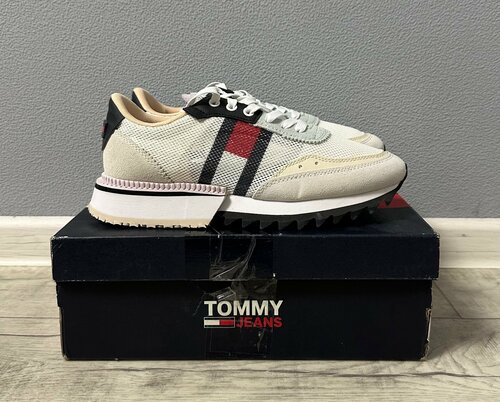 Кроссовки Tommy Jeans, полнота 9, размер 7.5US, белый, синий