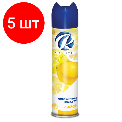 Комплект 5 шт, Освежитель воздуха аэрозольный 300 мл, RIO ROYAL (Рио Роял), 