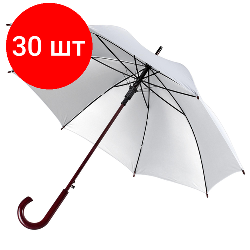 Зонт-трость Проект 111, серебряный зонт meddo трость полуавтомат газетный текст 951 белый