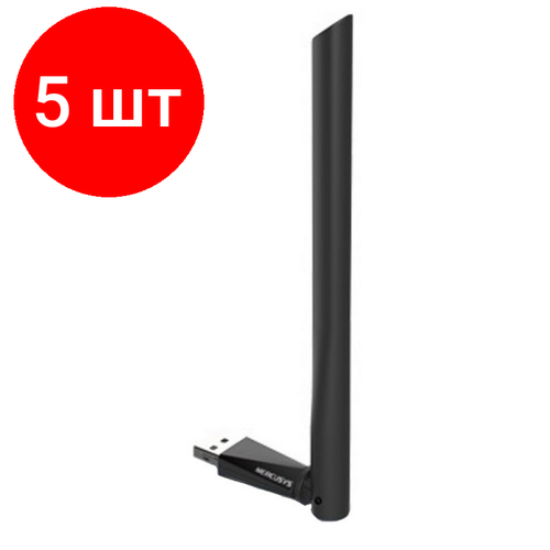 wi fi адаптер mercusys mw300um черный Комплект 5 штук, Сетевой адаптер Wi-Fi Mercusys MU6H