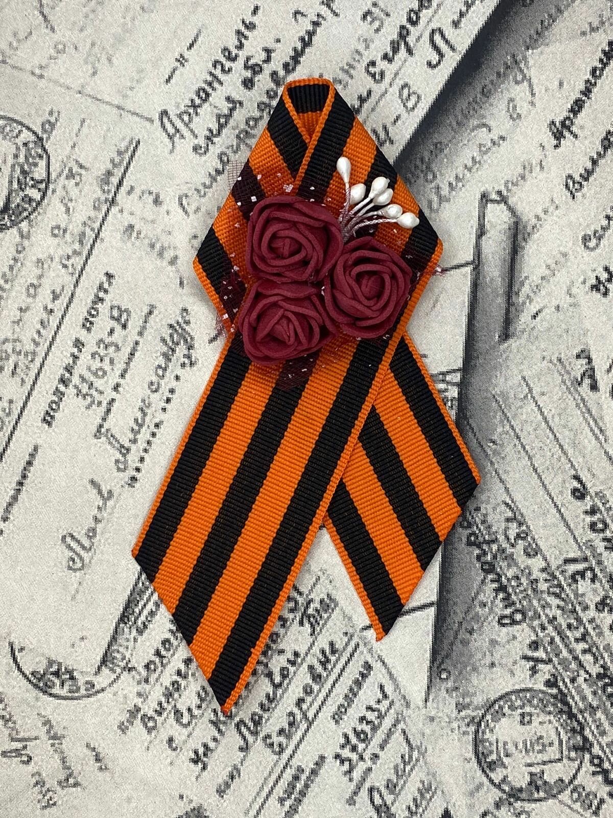 Брошь на 9 мая / георгиевская лента