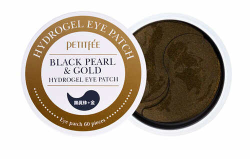 Гидрогелевые патчи для области вокруг глаз с пудрой черного жемчуга и золотом Petitfee Black Pearl and Gold Hydrogel Eye Patch