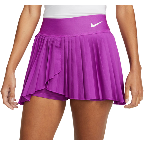 фото Юбка-шорты nike nike court dri-fit advantage, размер 44, белый, фиолетовый