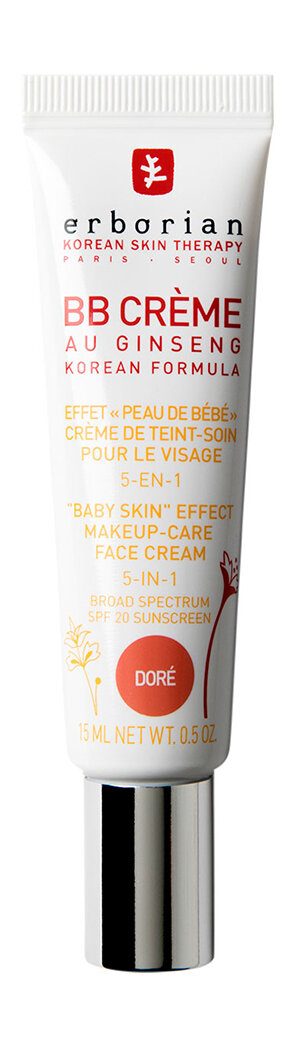 ВВ-крем 5-в-1 Erborian BB Cream Au Ginseng Makeup-Care Face Cream 5-in-1 SPF 20 Travel Size 15 мл .