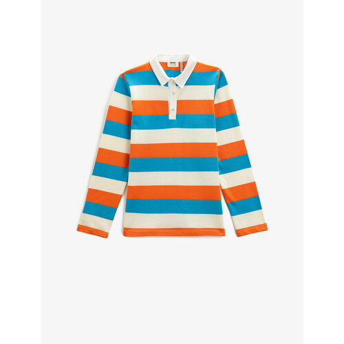 Лонгслив KOTON, размер 6-7 лет, оранжевый рубашка koton размер 6 7 лет оранжевый