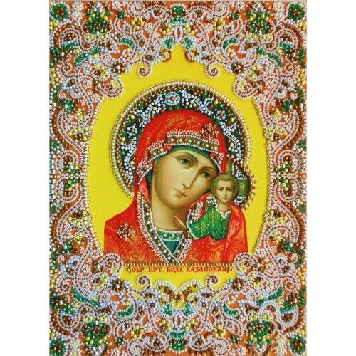 фото Н7003 rk larkes набор для вышивания бусинами "богородица казанская"