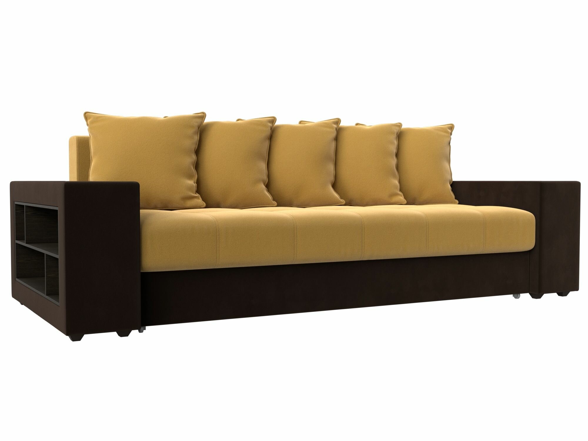 фото Диван прямой Дубай полки слева