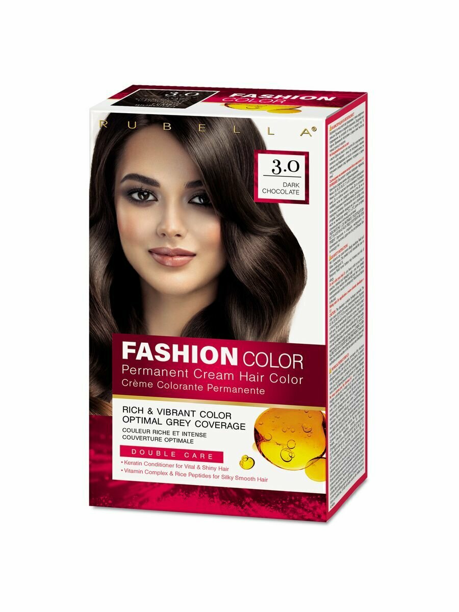 Краска для волос Fashion Color, тон 3.0 темный шоколад